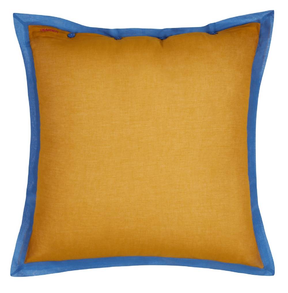 Lisa Corti federa organza 60x60cm mustard pervinch