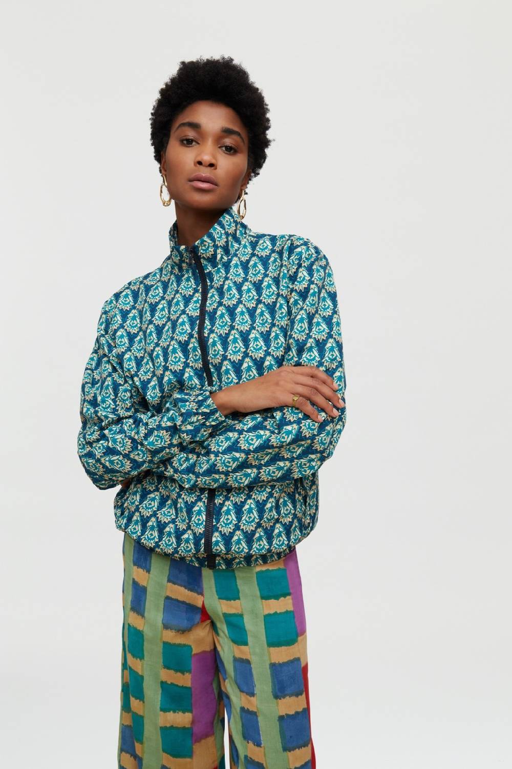 Lisa Corti Giacca Meltemi Parrot Peacock