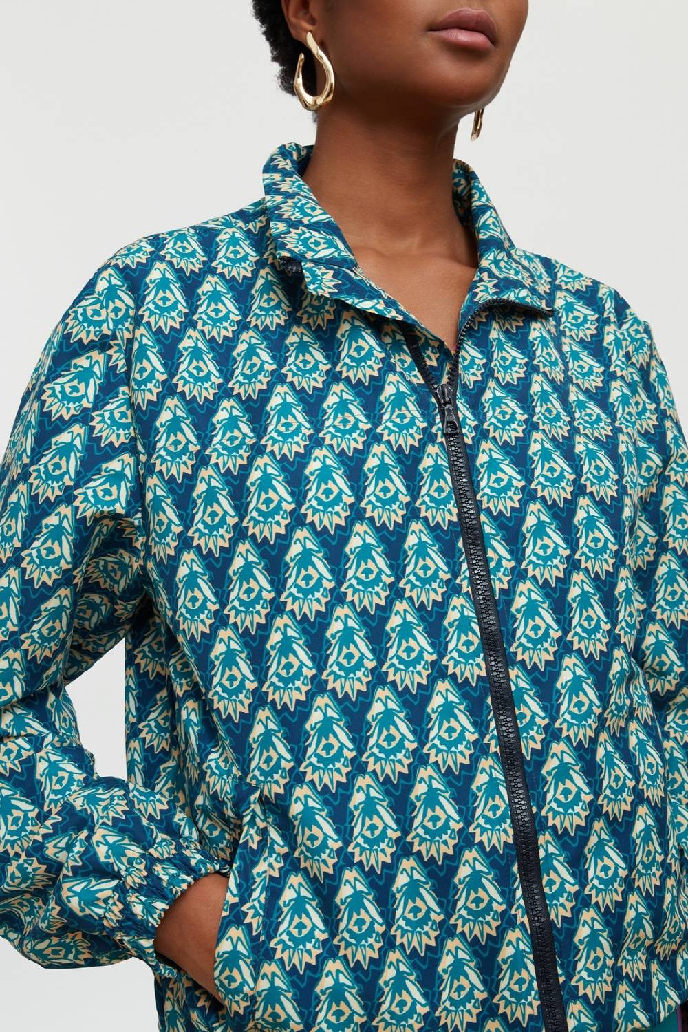 Lisa Corti Giacca Meltemi Parrot Peacock