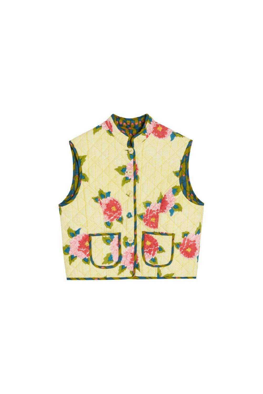 Lisa Corti Gilet Jaipur Barwara Light Yellow