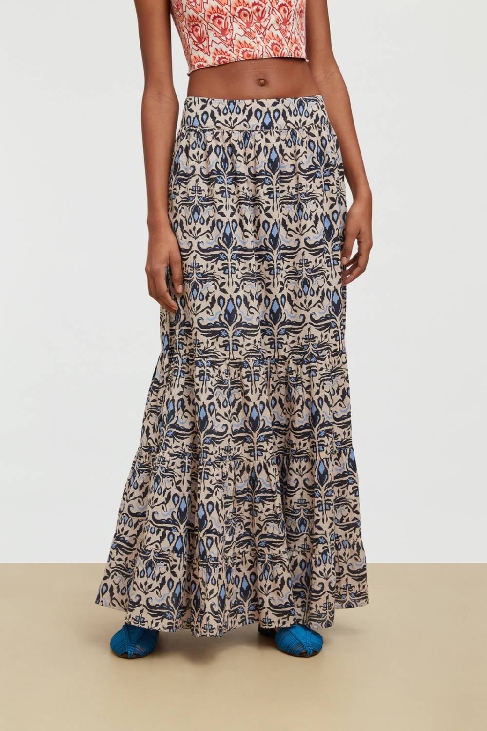 Lisa Corti Gonna Lehenga Abhanery Damasque Black