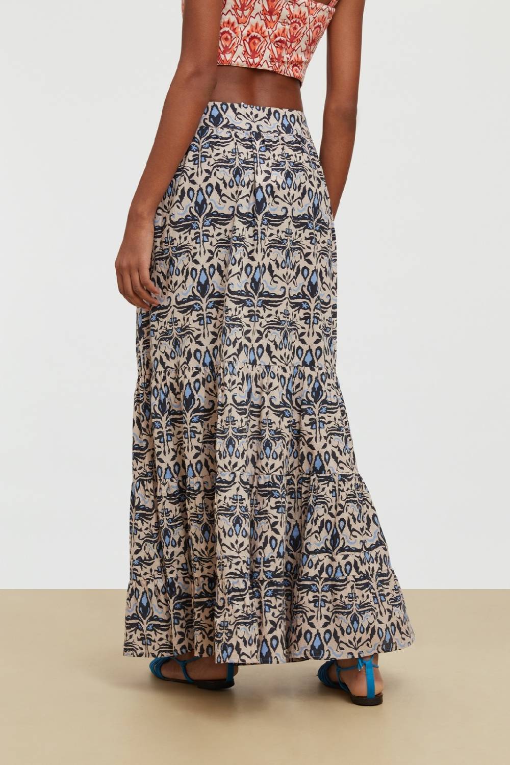 Lisa Corti Gonna Lehenga Abhanery Damasque Black