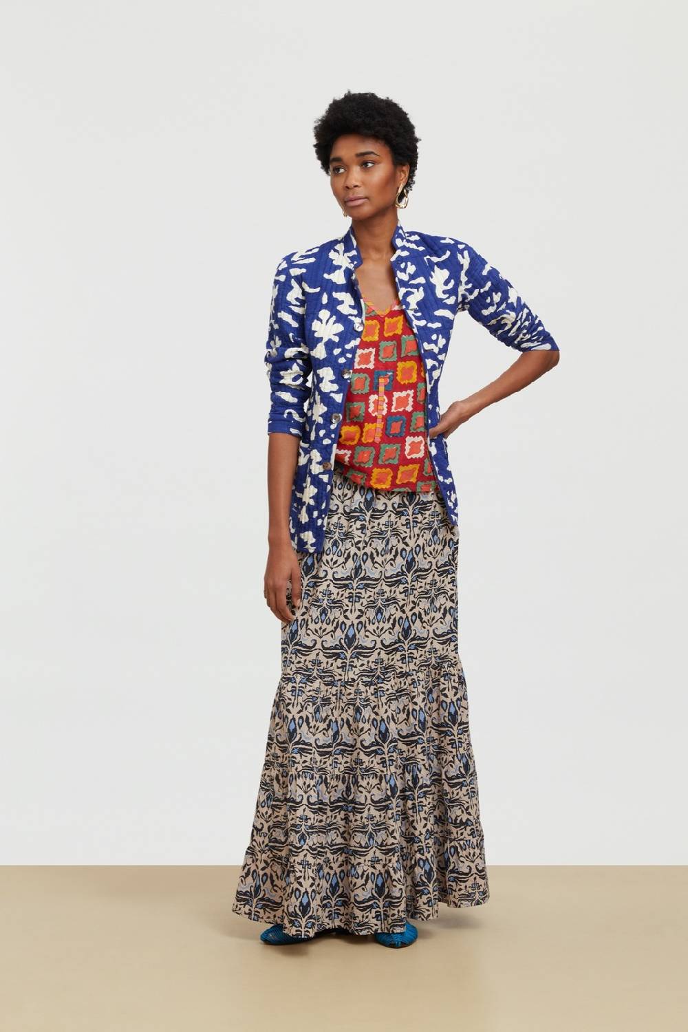 Lisa Corti gonna lehenga abhanery damasque black