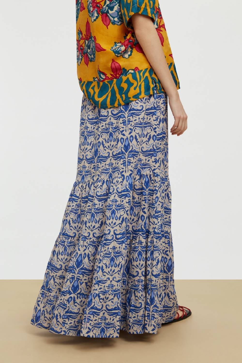 Lisa Corti Gonna Lehenga Abhanery Damasque Blue