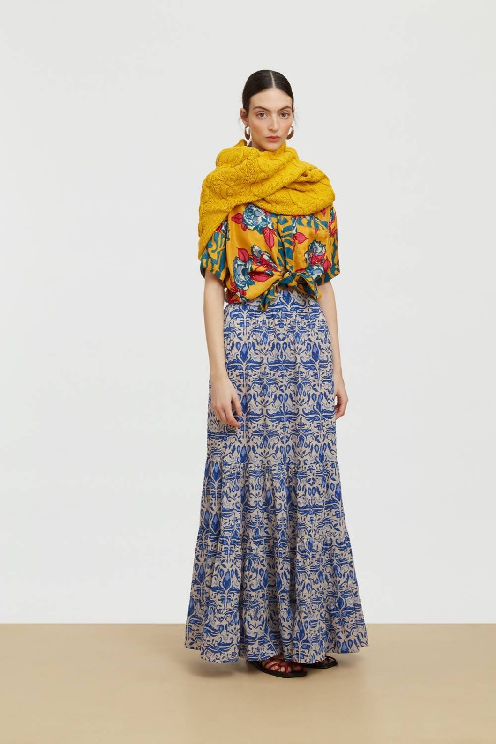 Lisa Corti Gonna Lehenga Abhanery Damasque Blue