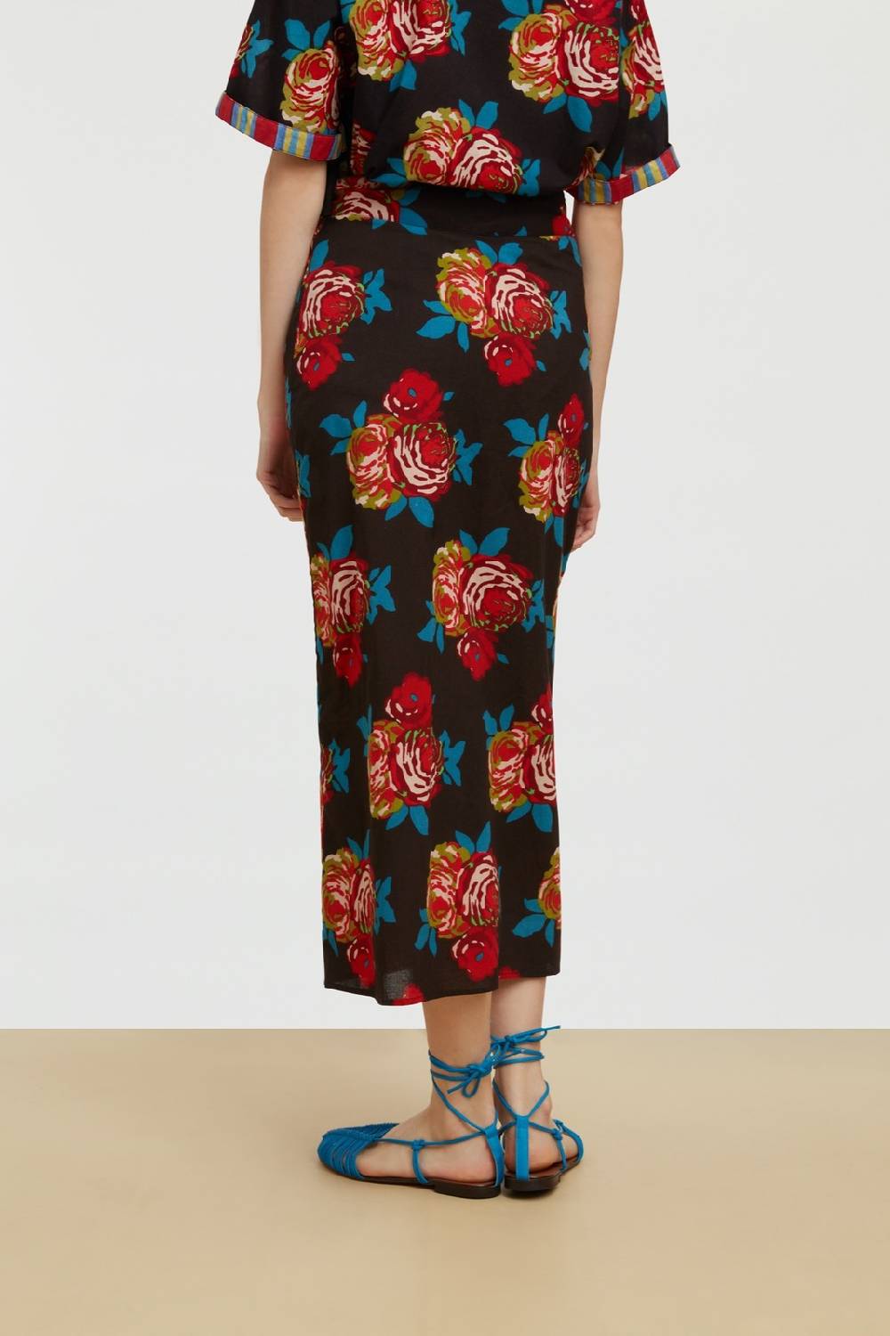 Lisa Corti Gonna Pareo Bold Rose Black