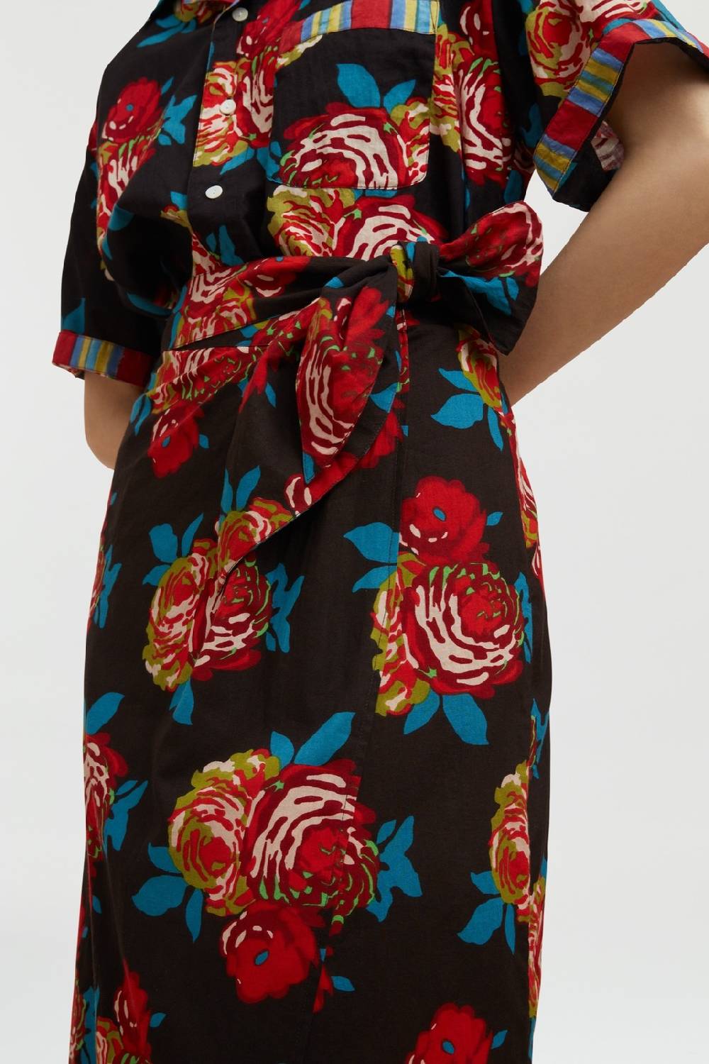 Lisa Corti Gonna Pareo Bold Rose Black