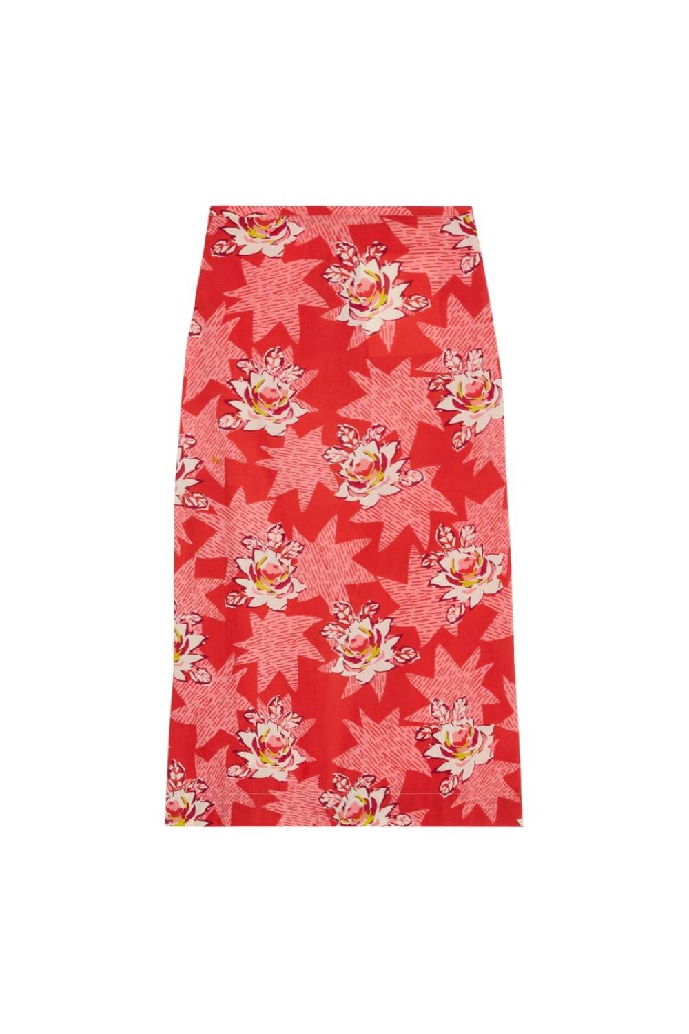 Lisa Corti Gonna Tubino Star Flower Red