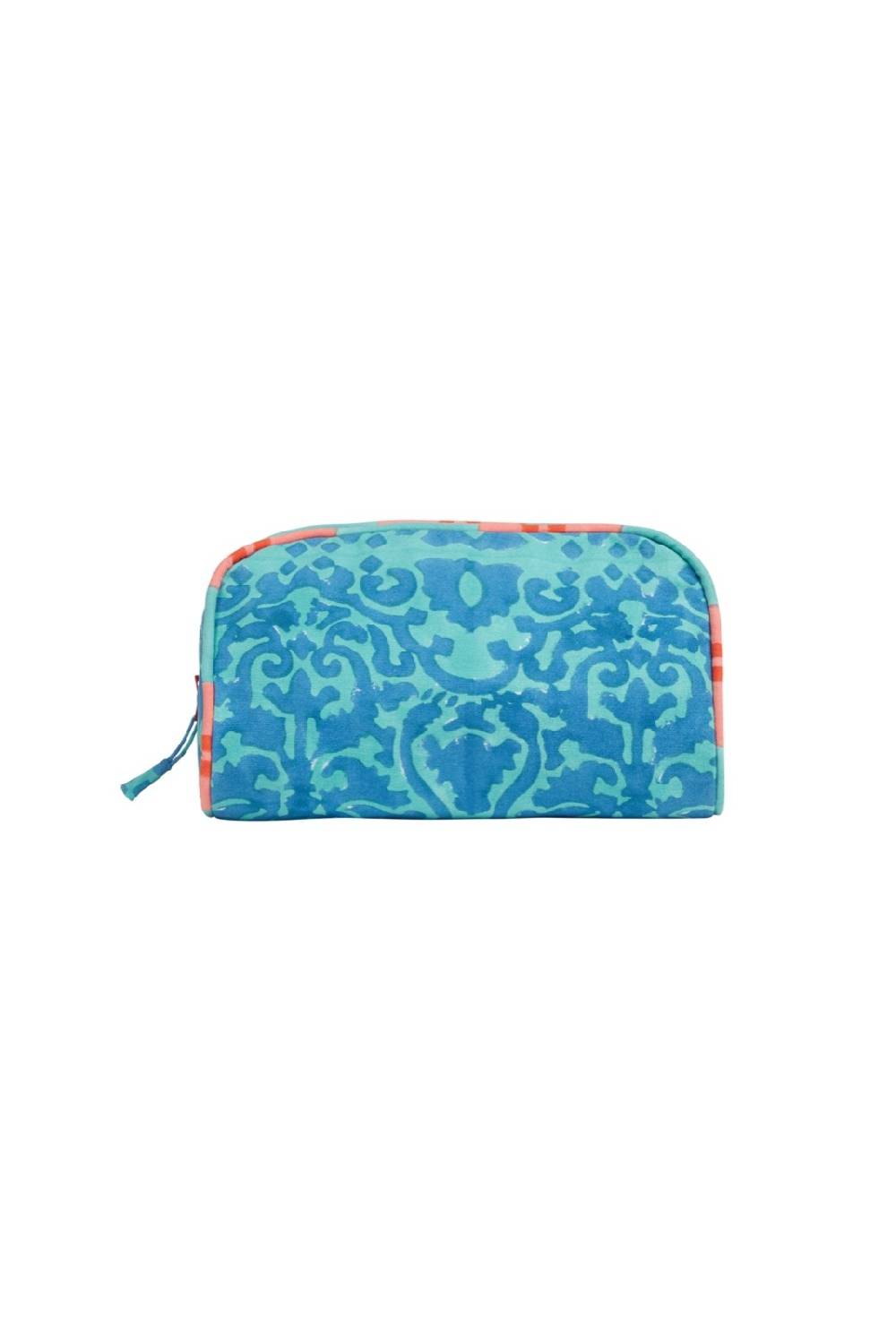 Lisa Corti goretta pouch big damask design blue