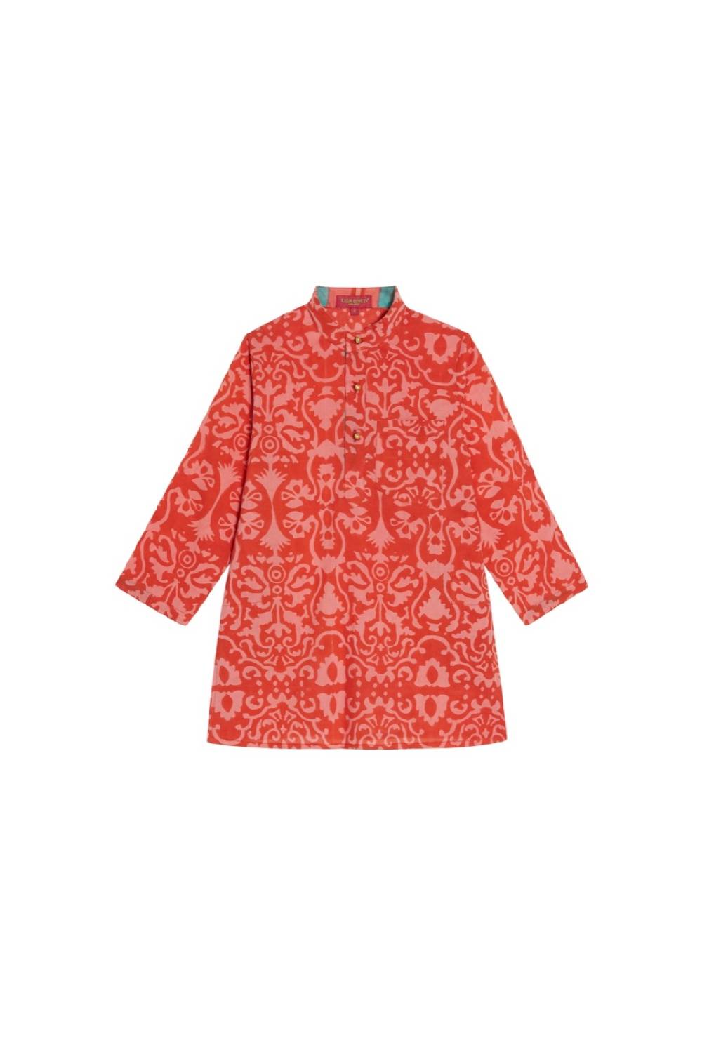 Lisa Corti kurta bambino damask design red