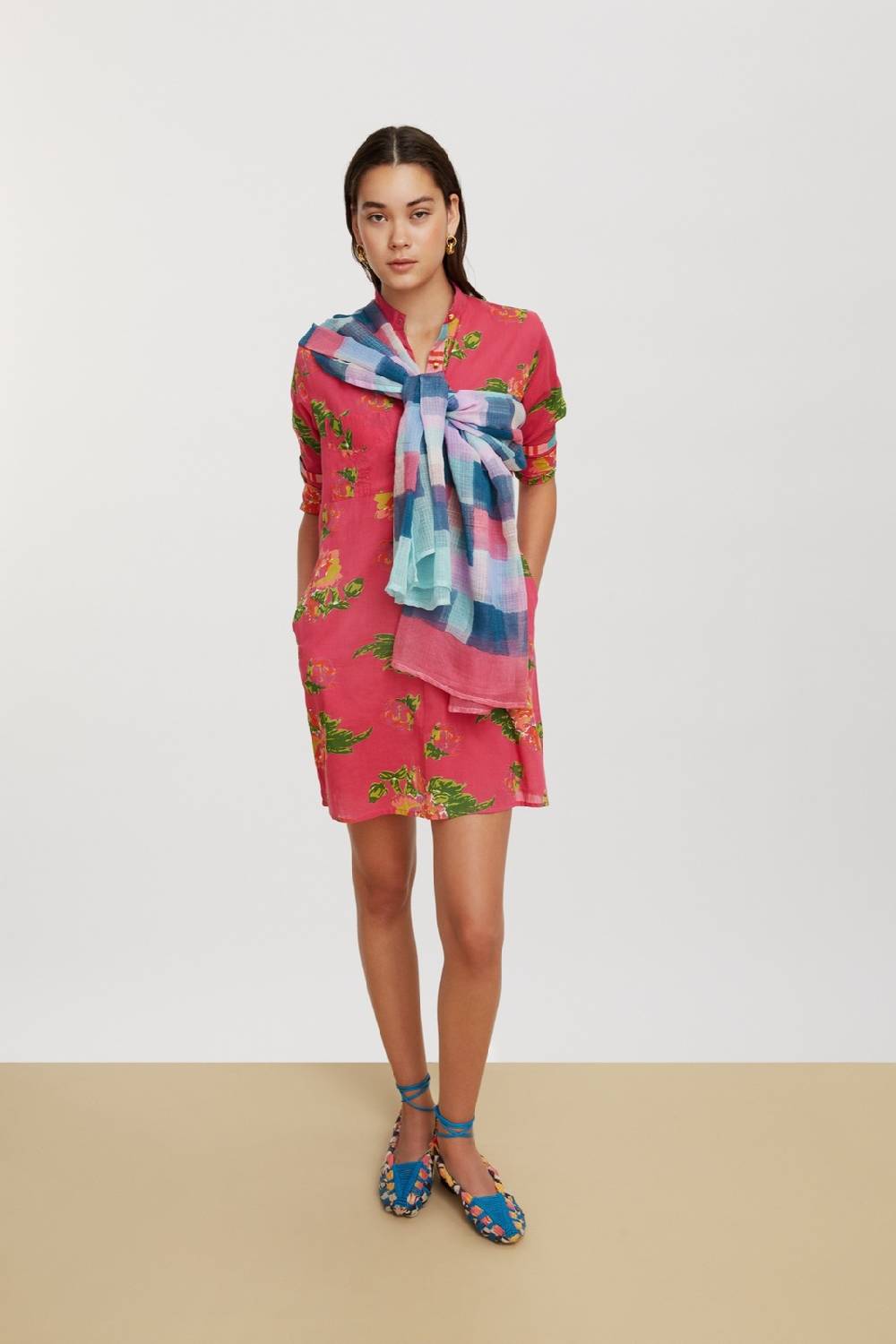 Lisa Corti Kurta Corta Azhar Flower Fuxia