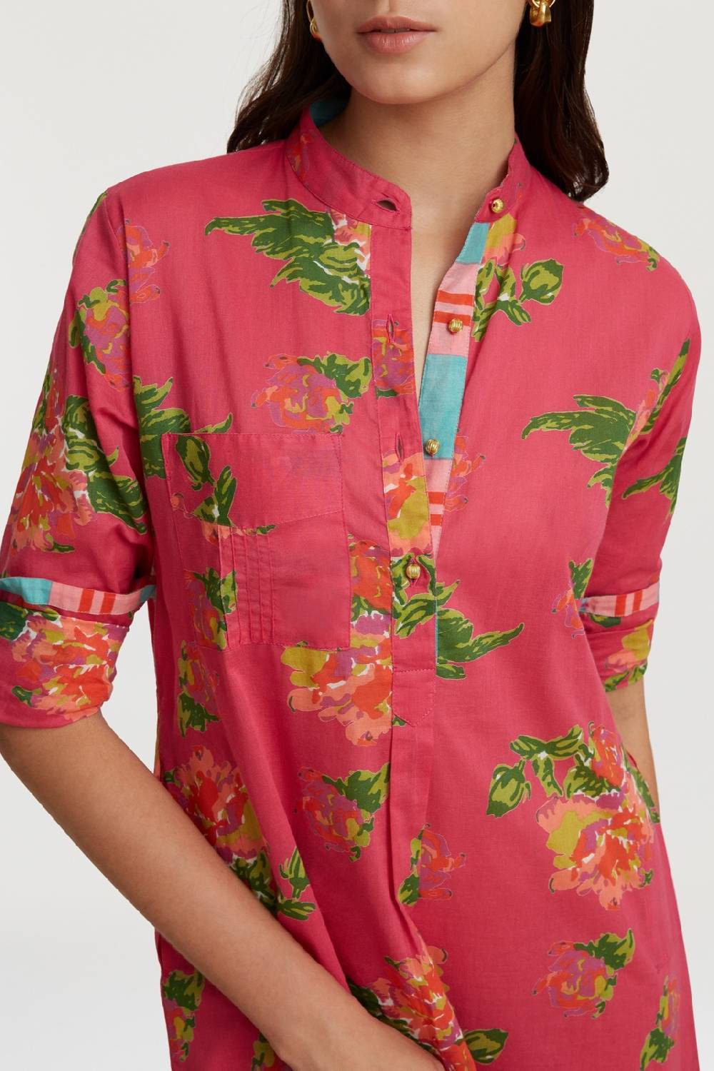 Lisa Corti Kurta Corta Azhar Flower Fuxia