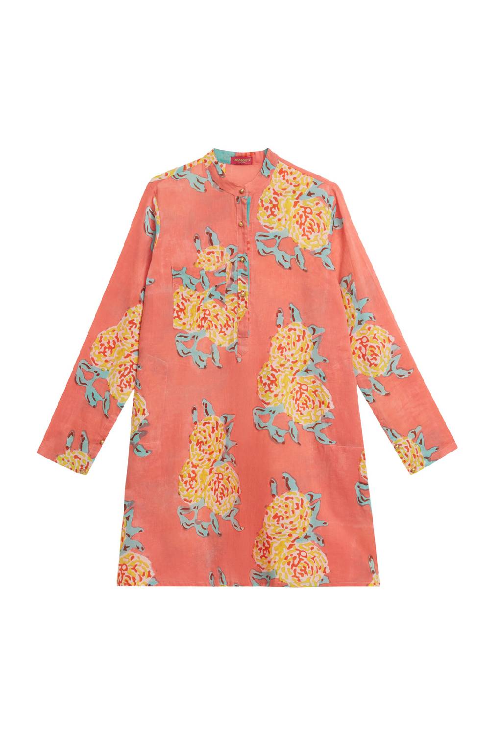 Lisa Corti Kurta Corta Leopard Flower Old Pink