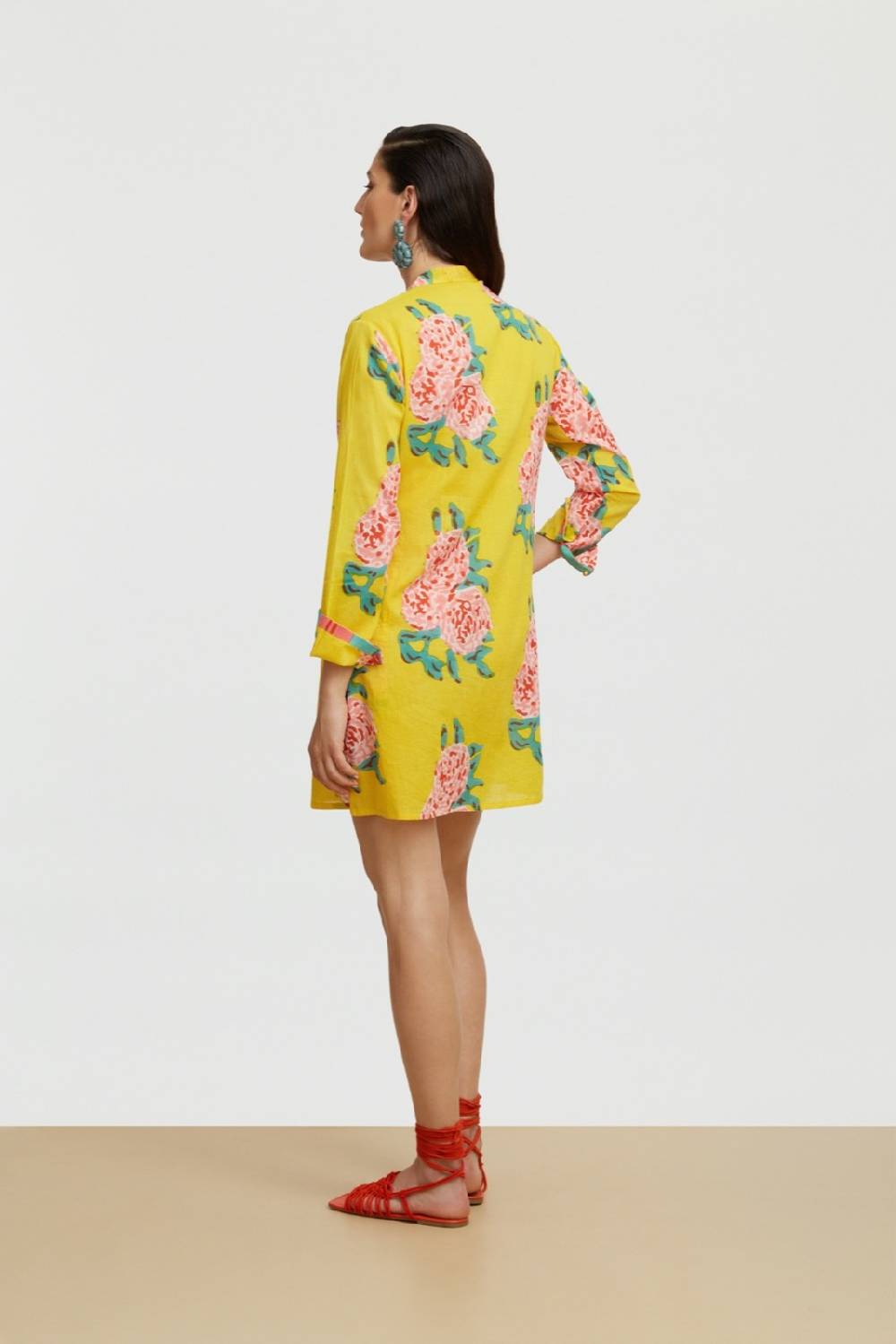 Lisa Corti Kurta Corta Leopard Flower Yellow