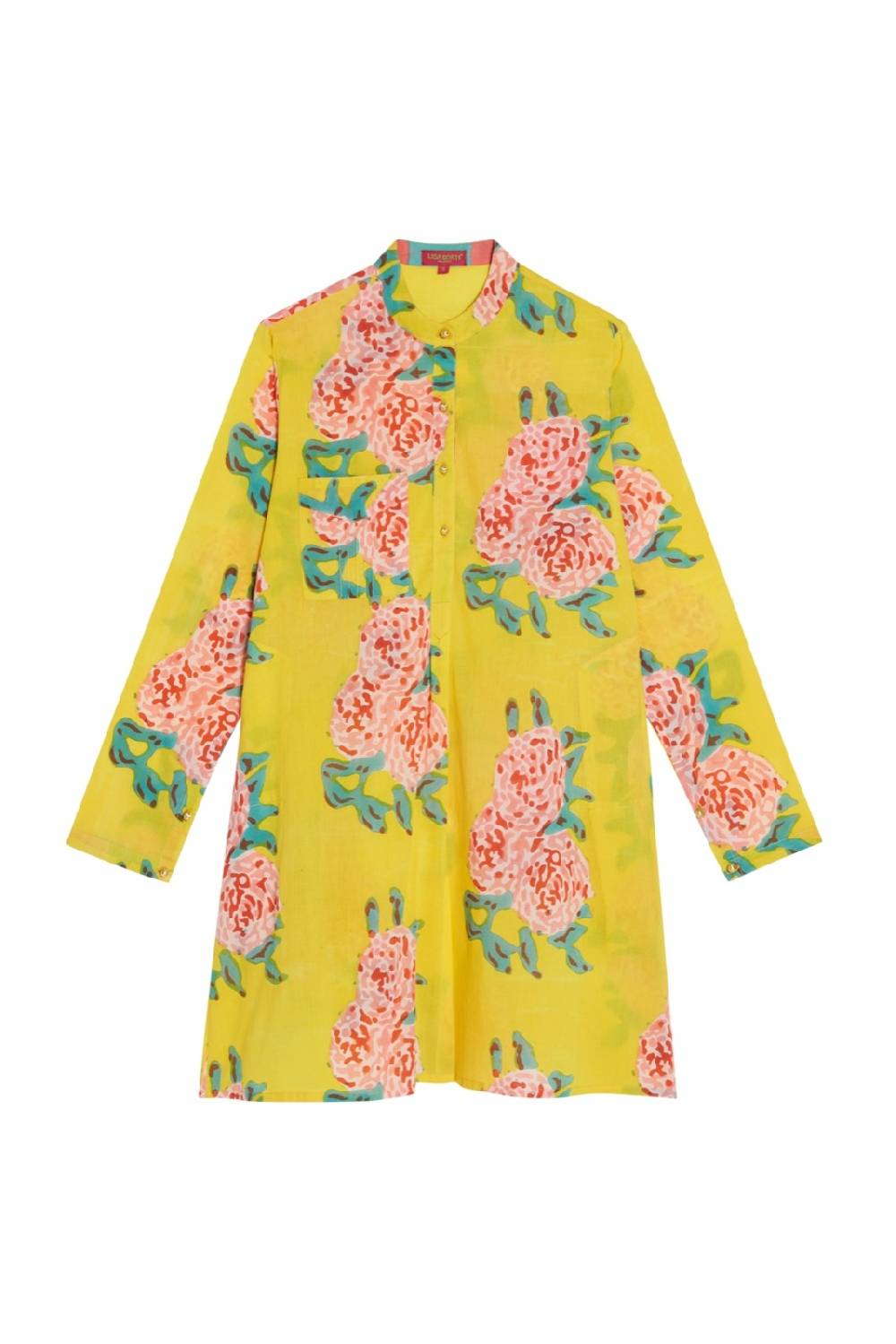 Lisa Corti Kurta Corta Leopard Flower Yellow