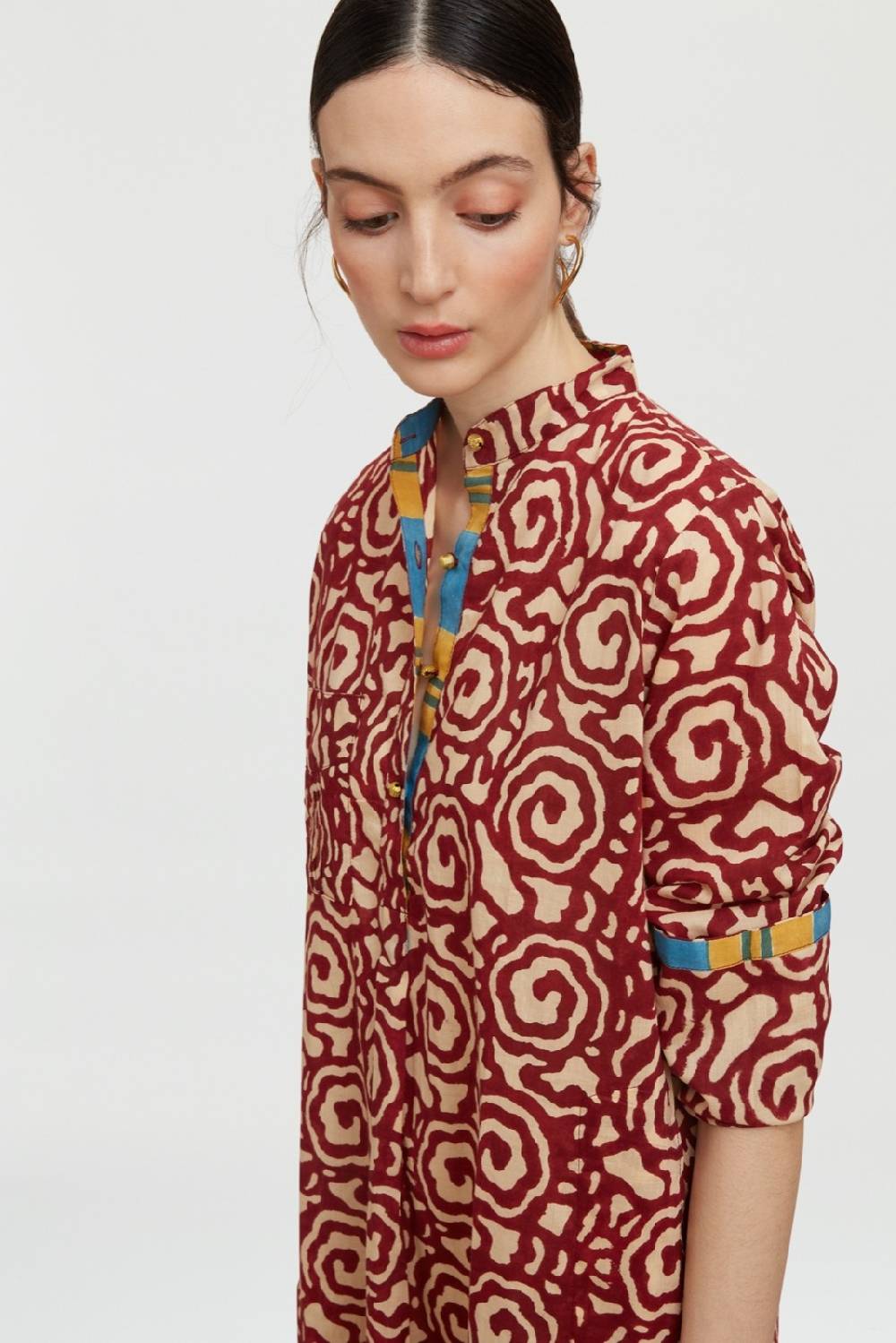 Lisa Corti Kurta Corta Spiral Maroon