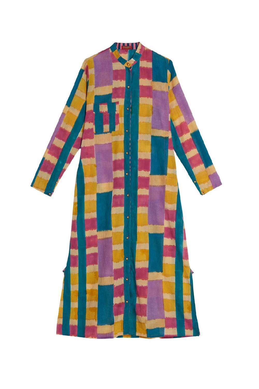 Lisa Corti Kurta Lunga Aperta Ankara Mustard