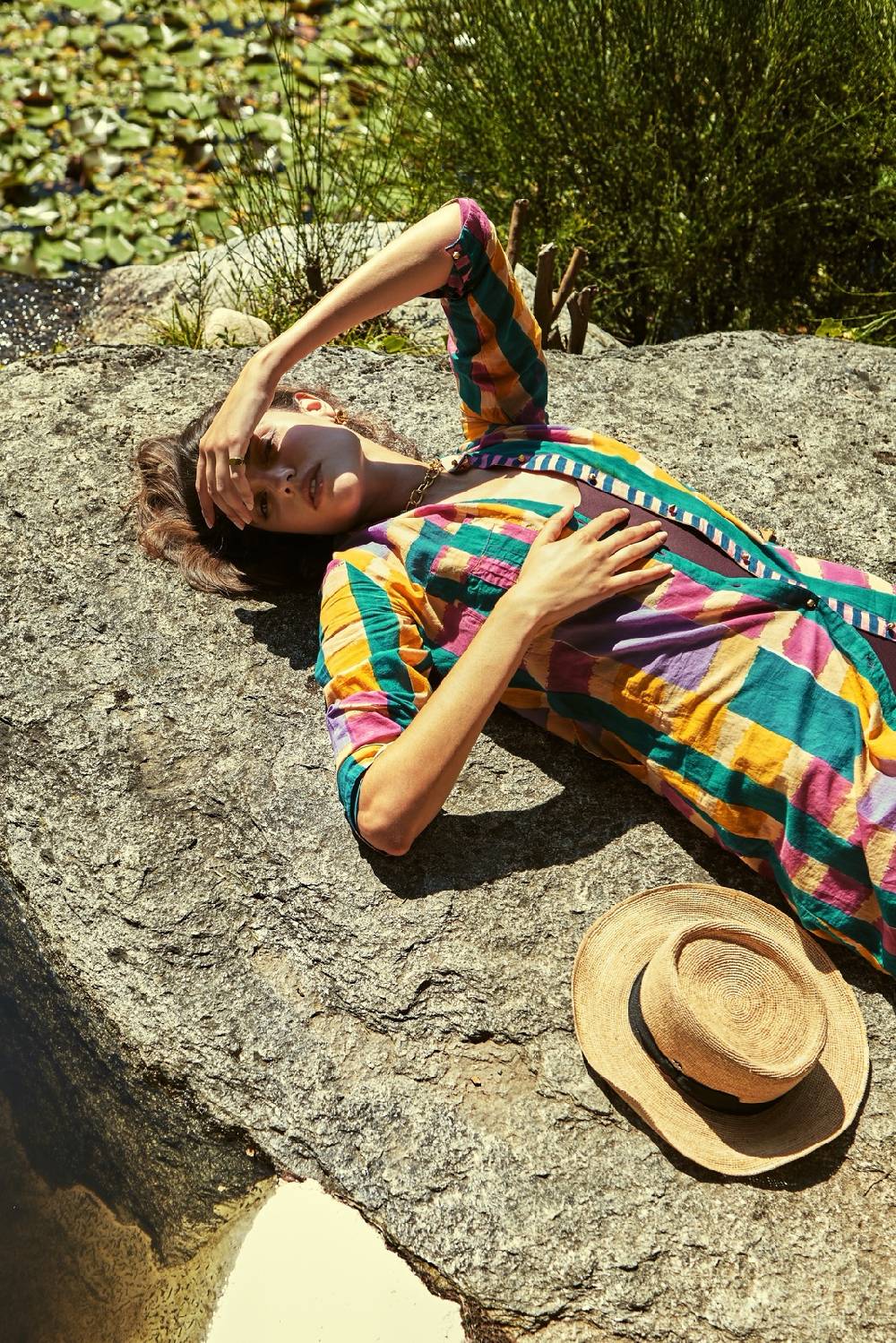 Lisa Corti Kurta Lunga Aperta Ankara Mustard