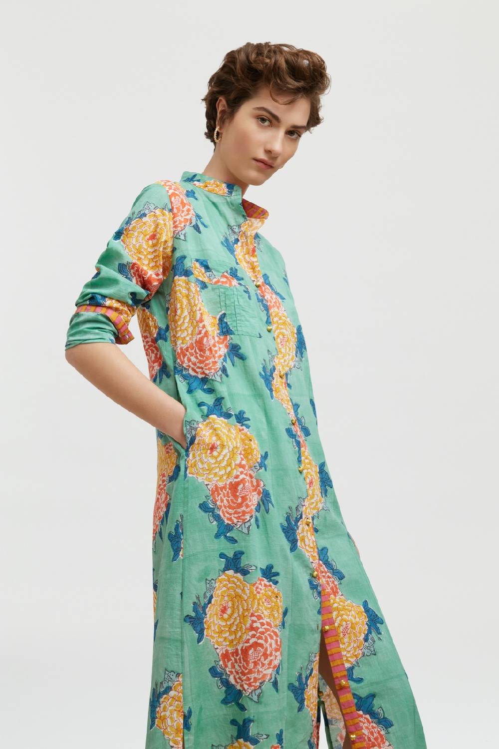 Lisa Corti Kurta Lunga Aperta Corolla Veronese