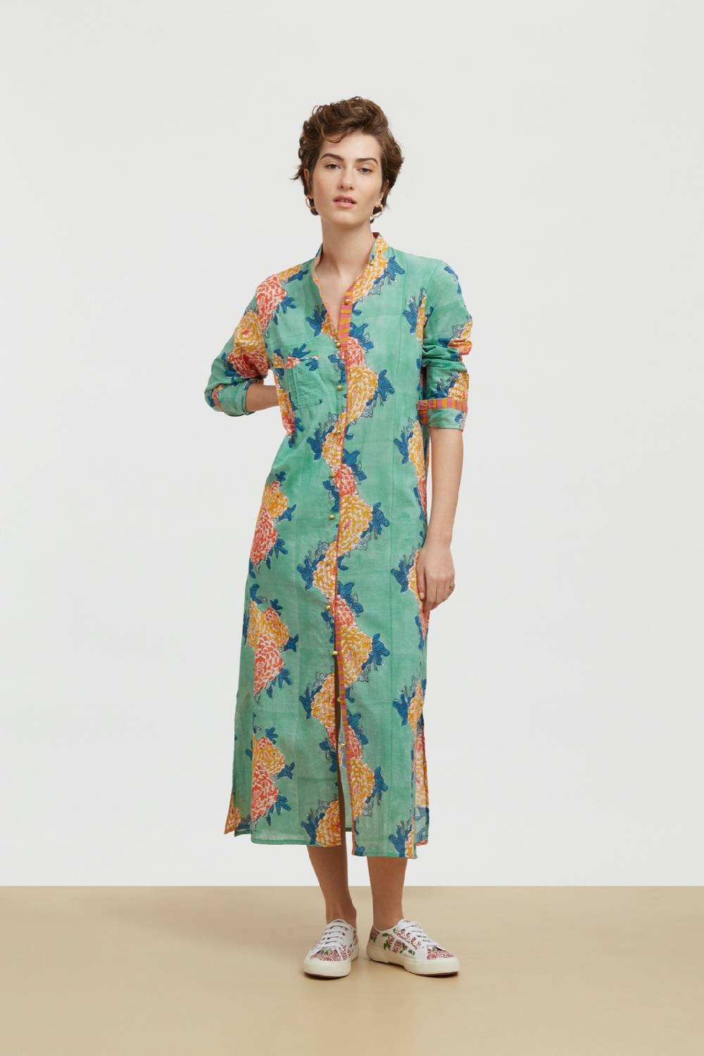 Lisa Corti Kurta Lunga Aperta Corolla Veronese