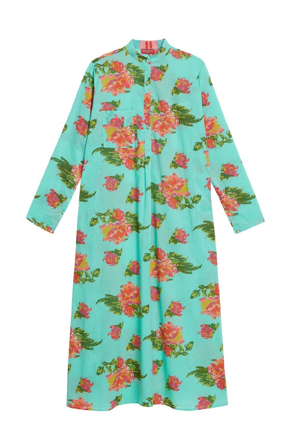 Lisa Corti Kurta Lunga Azhar Flower Aqua