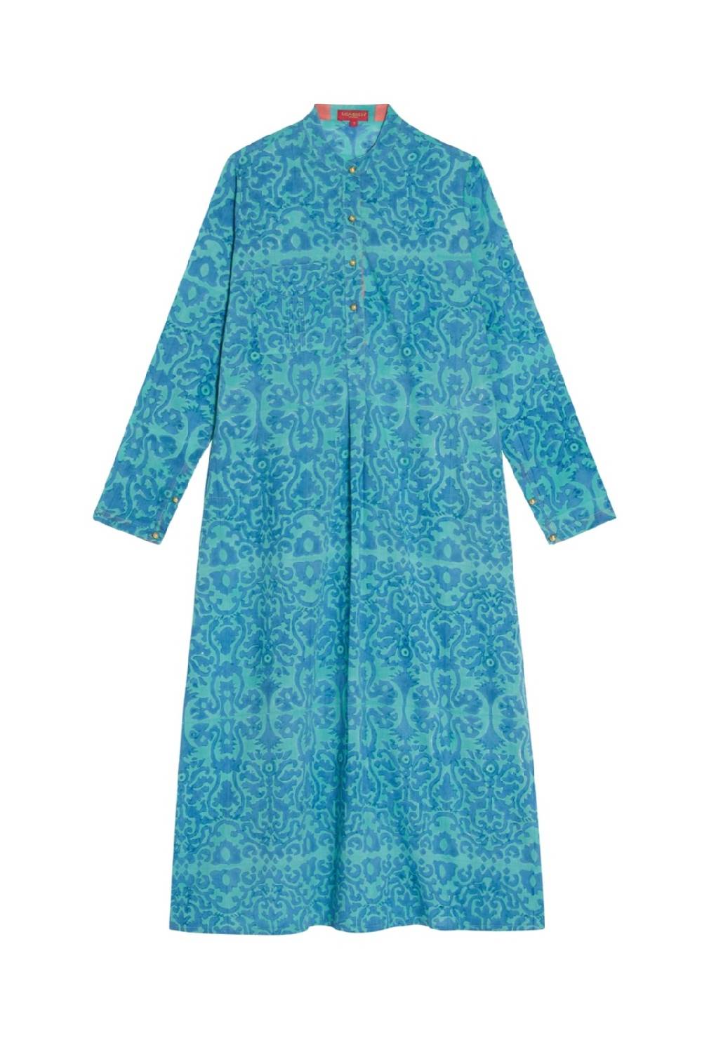 Lisa Corti Kurta Lunga Damask Design Blue