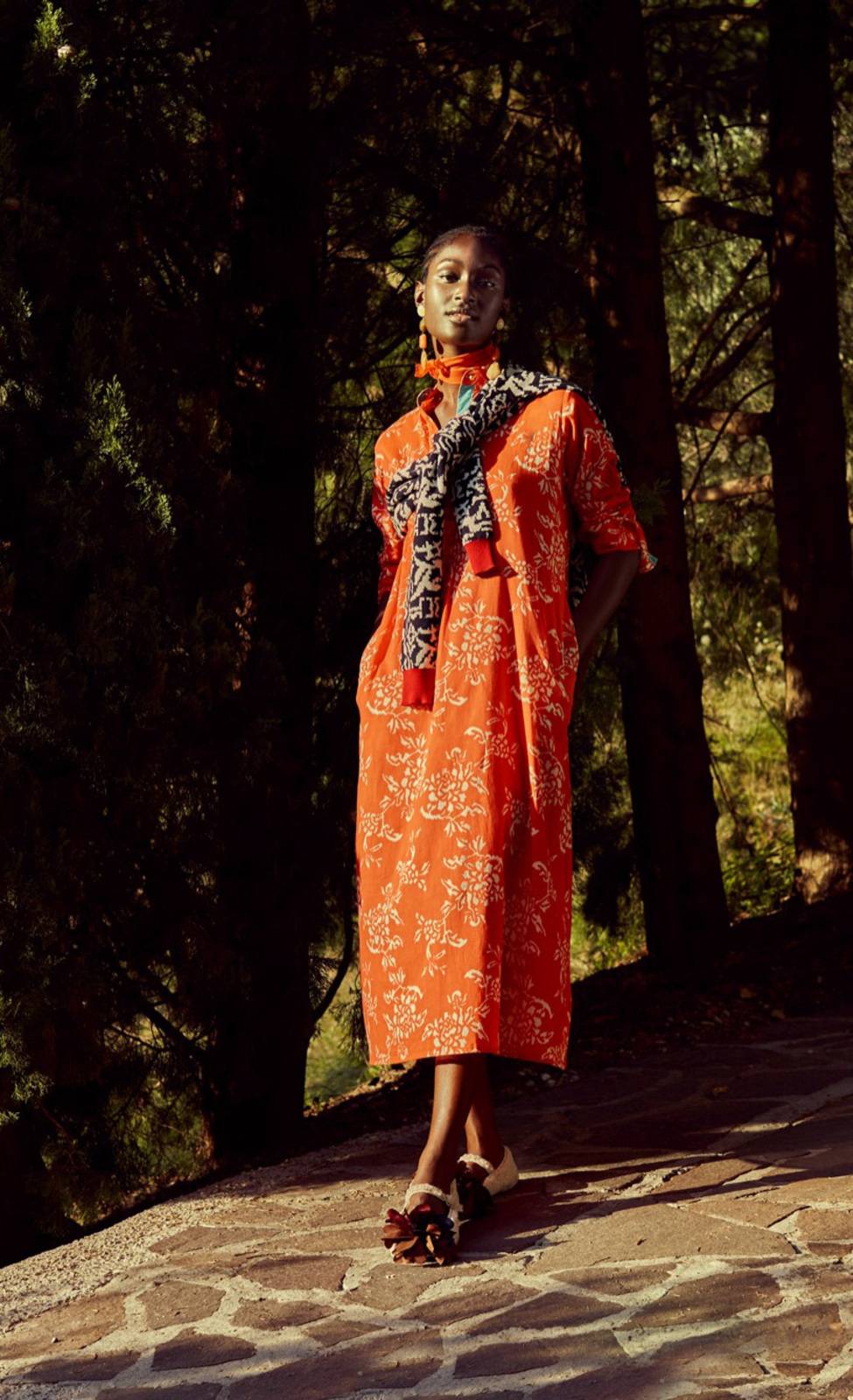 Lisa Corti Kurta Lunga Kandem Design Coral