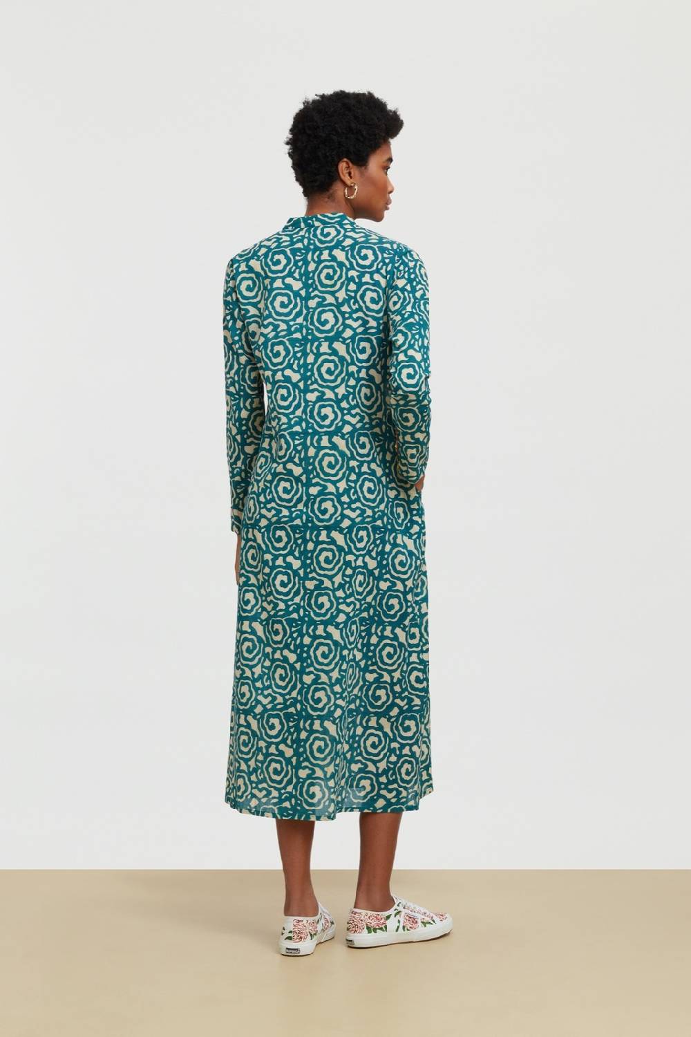 Lisa Corti Kurta Lunga Spiral Peacock Natural