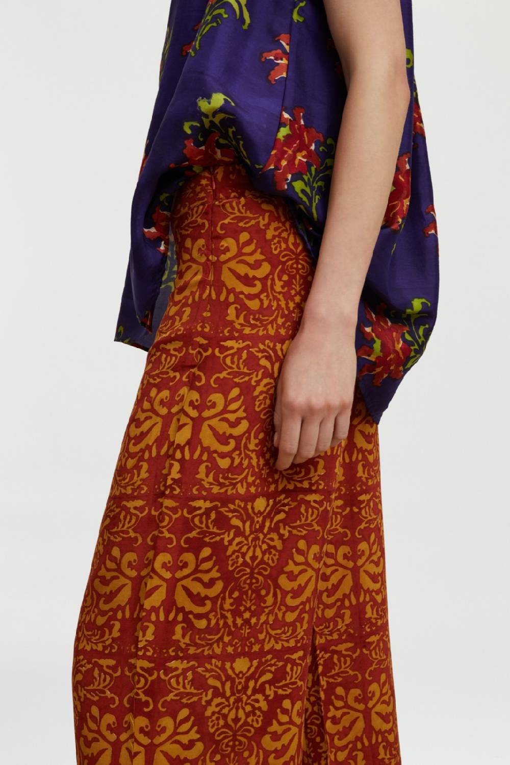 Lisa Corti Pantalone Burma Tangeri Flower Purple