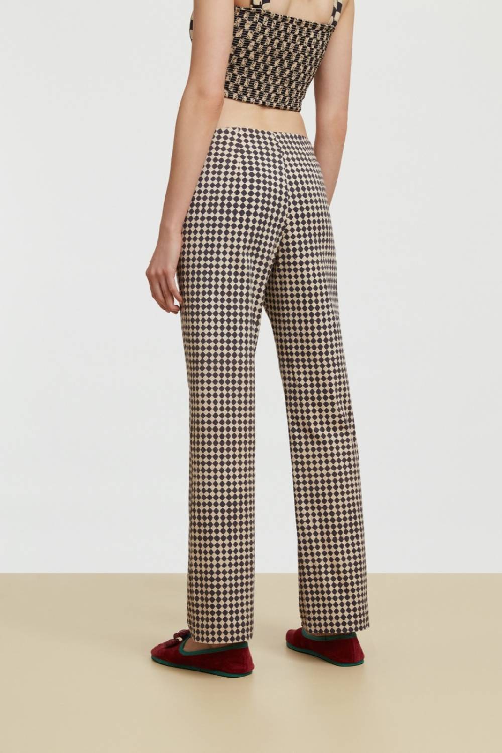 Lisa Corti Pantalone Marinara Diamond Check Black