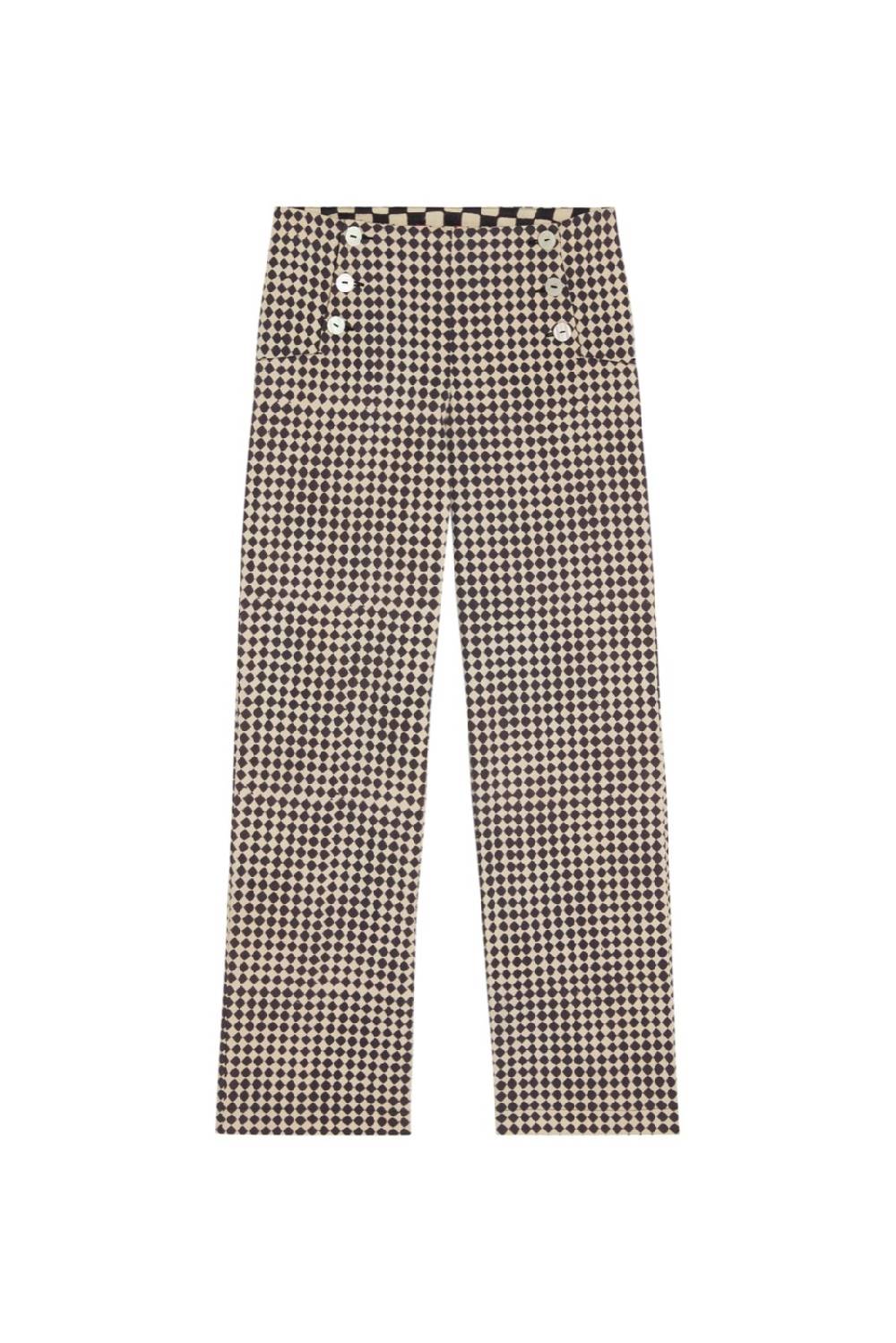 Lisa Corti Pantalone Marinara Diamond Check Black