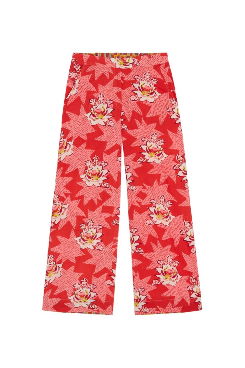Lisa Corti Pantalone Myanmar Star Flower Red