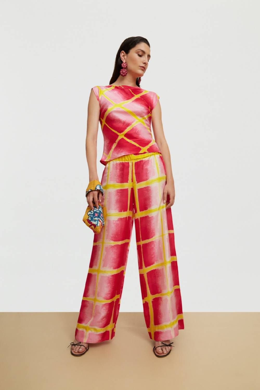 Lisa Corti pantalone onda tangra pink