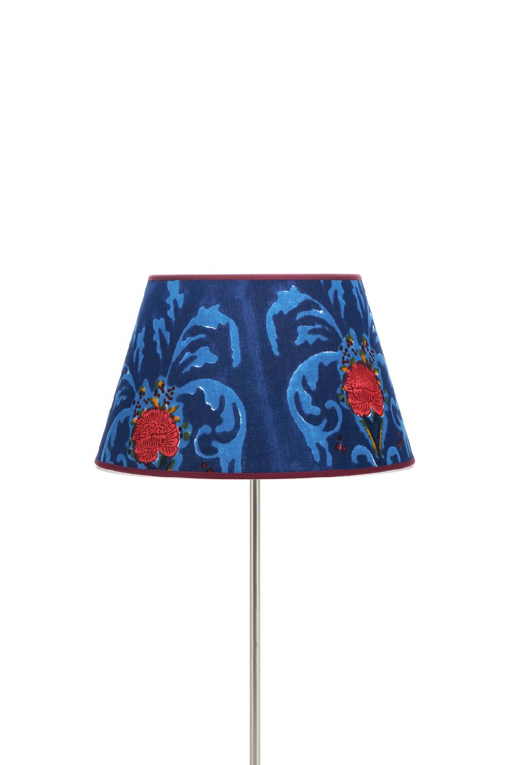 Lisa Corti paralume diam 30 brocade royal blue