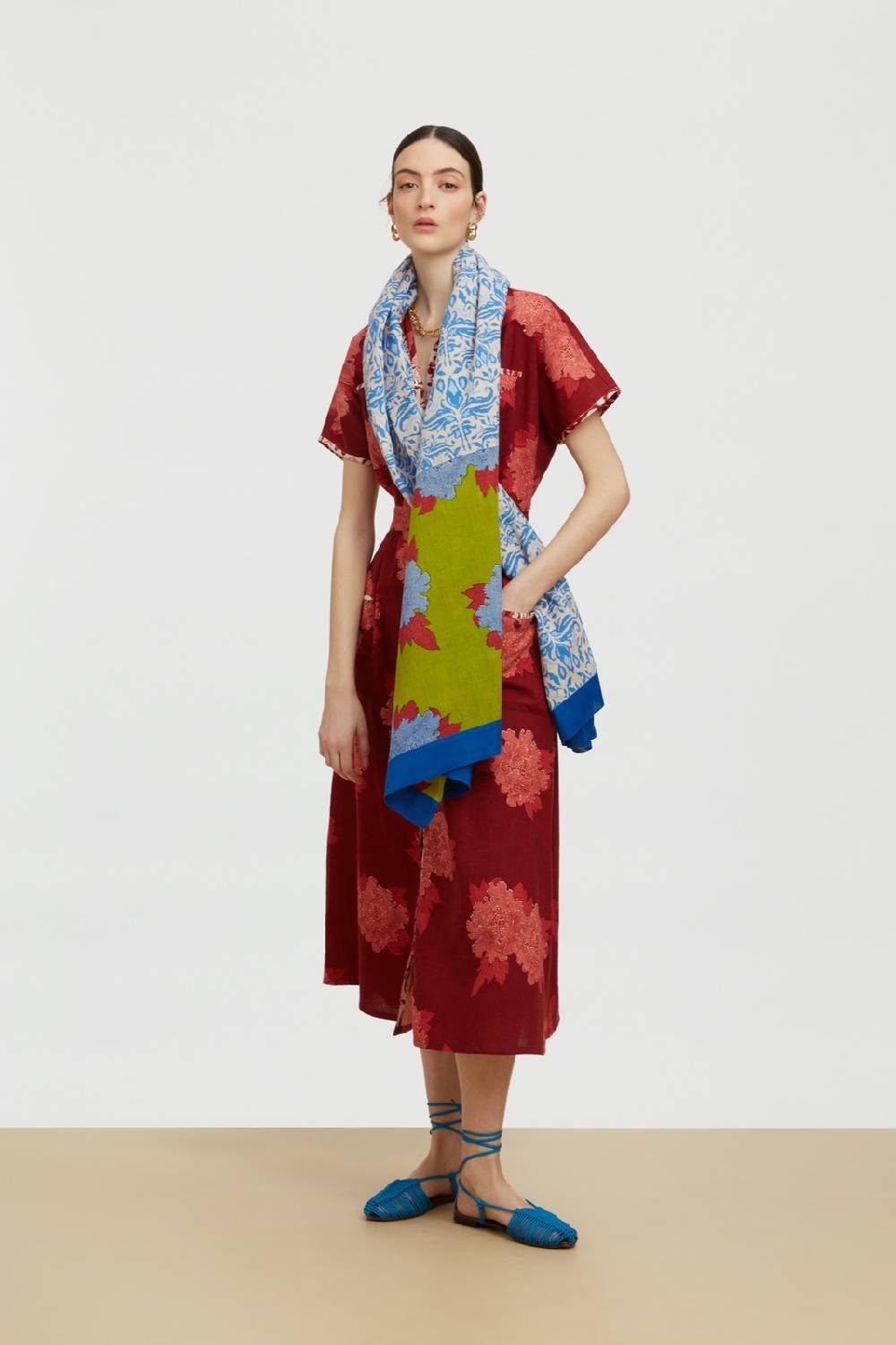 Lisa Corti Pareo Abhanery Damasque Blue