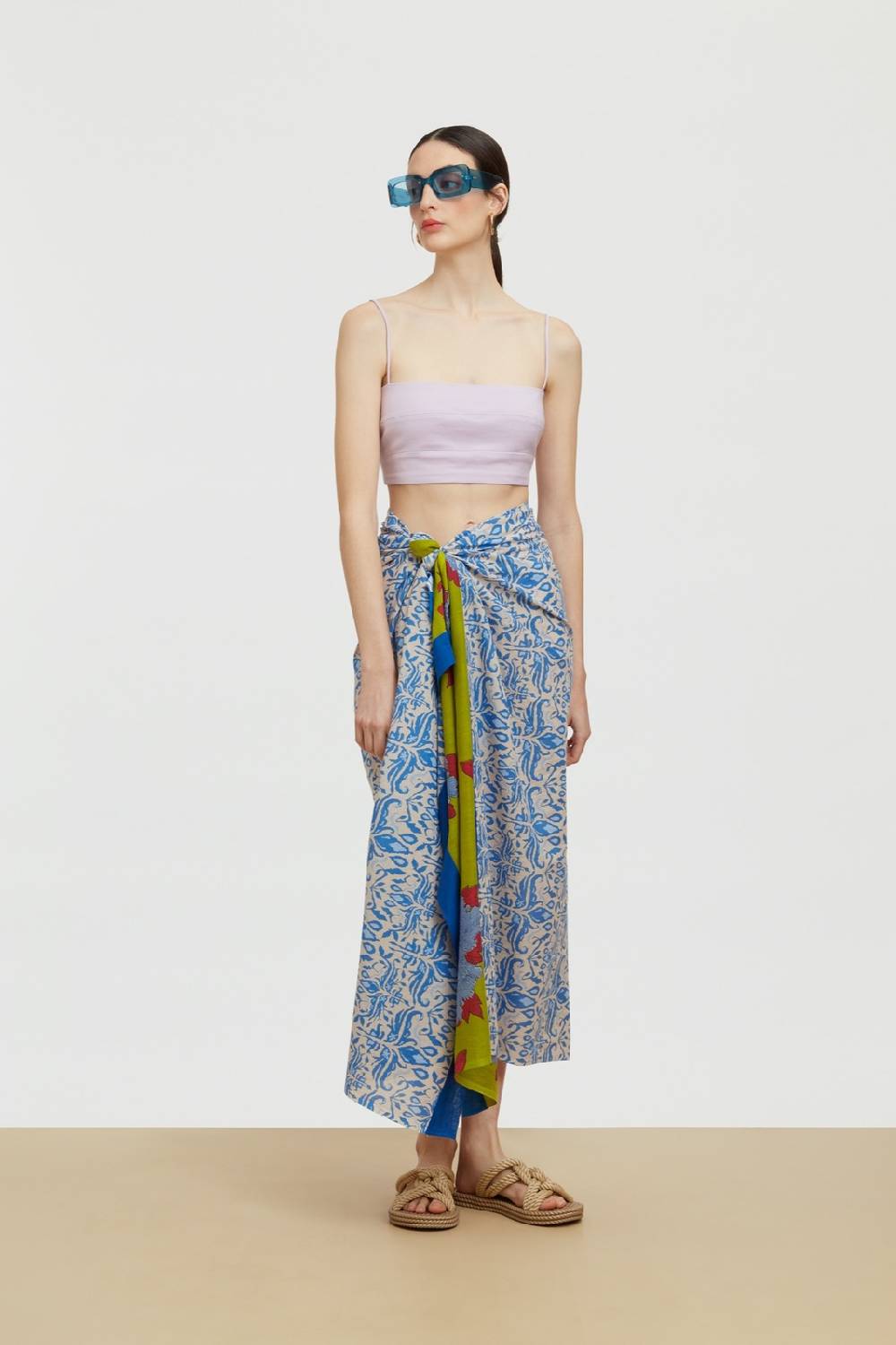 Lisa Corti pareo abhanery damasque blue