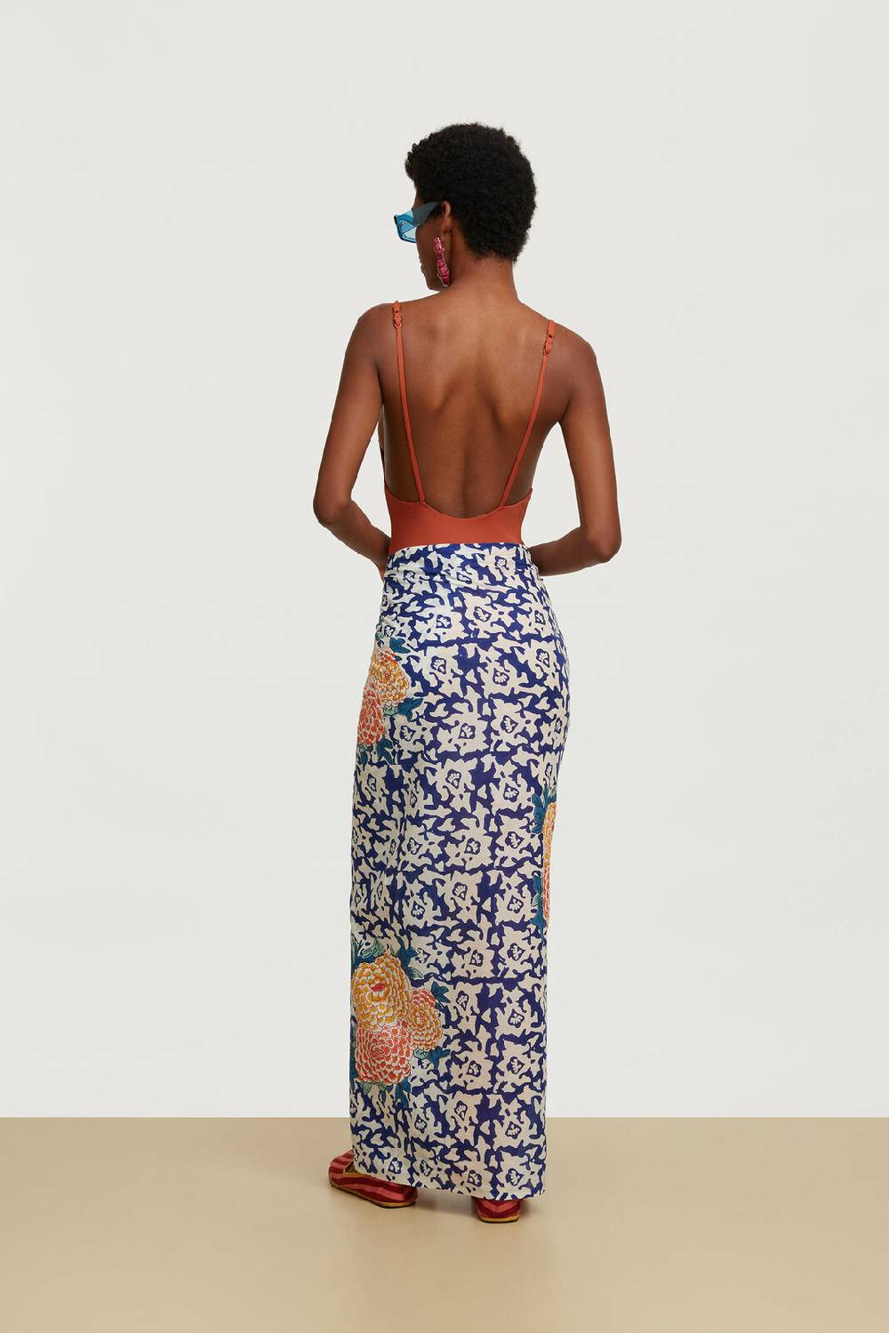 Lisa Corti Pareo Arabesque Corolla Blue Natural