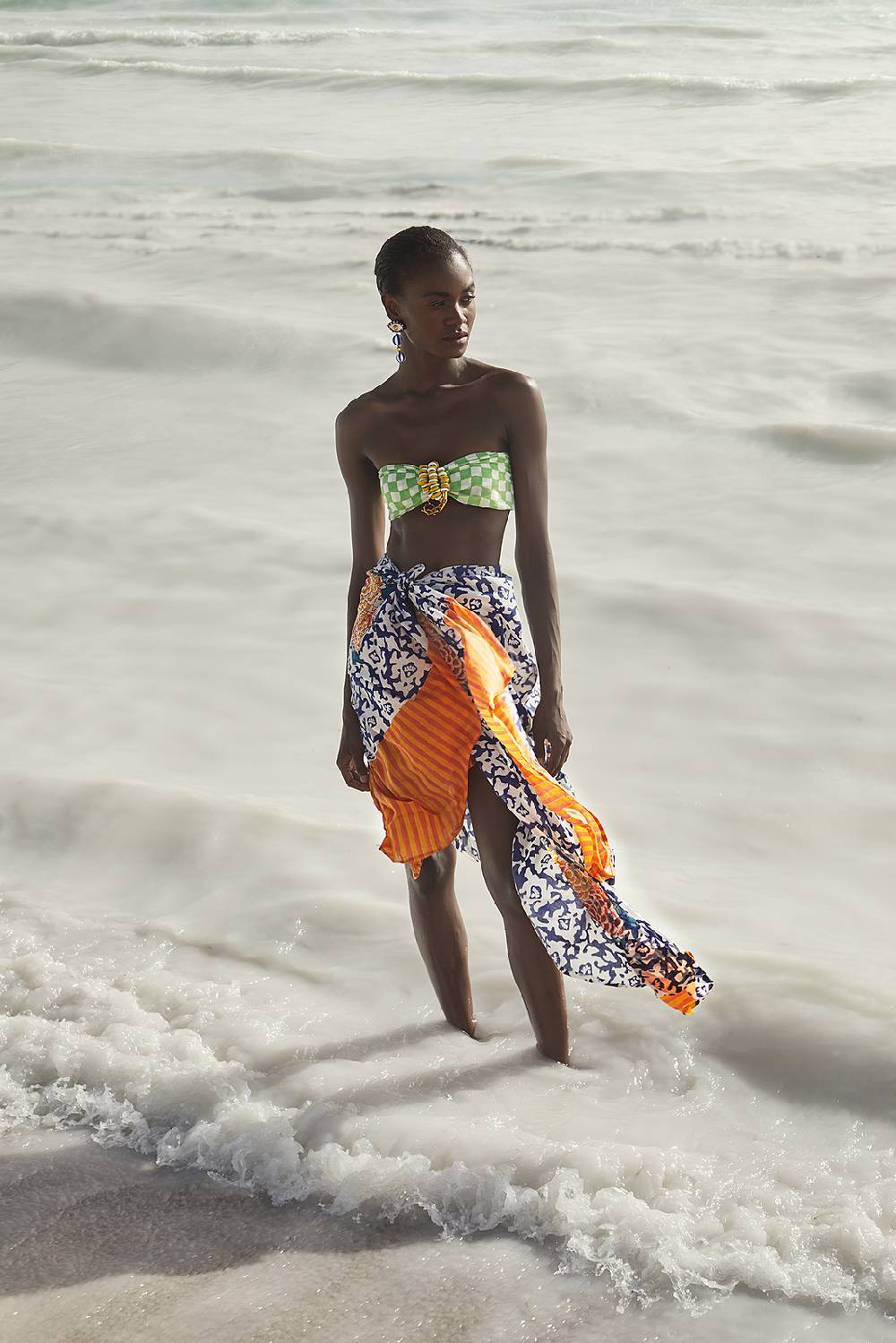 Lisa Corti Pareo Arabesque Corolla Blue Natural