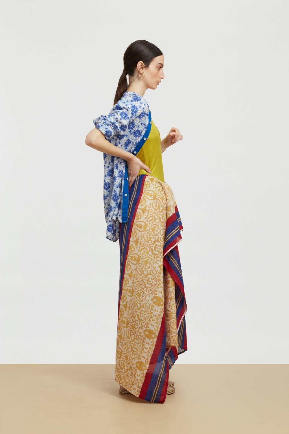 Lisa Corti Pareo Damask Stripes Chutney