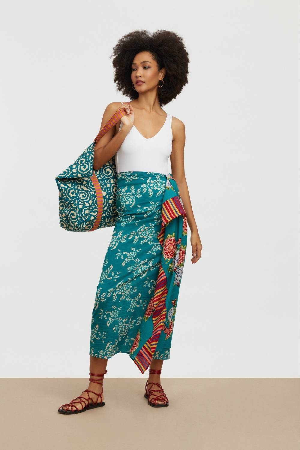 Lisa Corti pareo kandem queen green