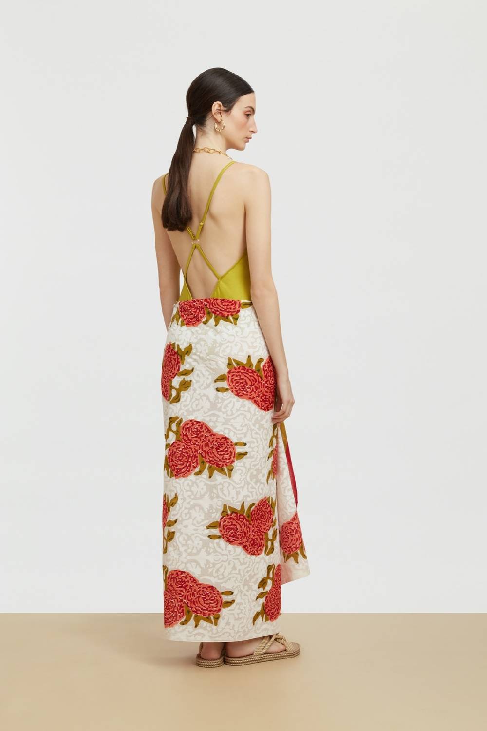 Lisa Corti Pareo Leopard Bouquet Red