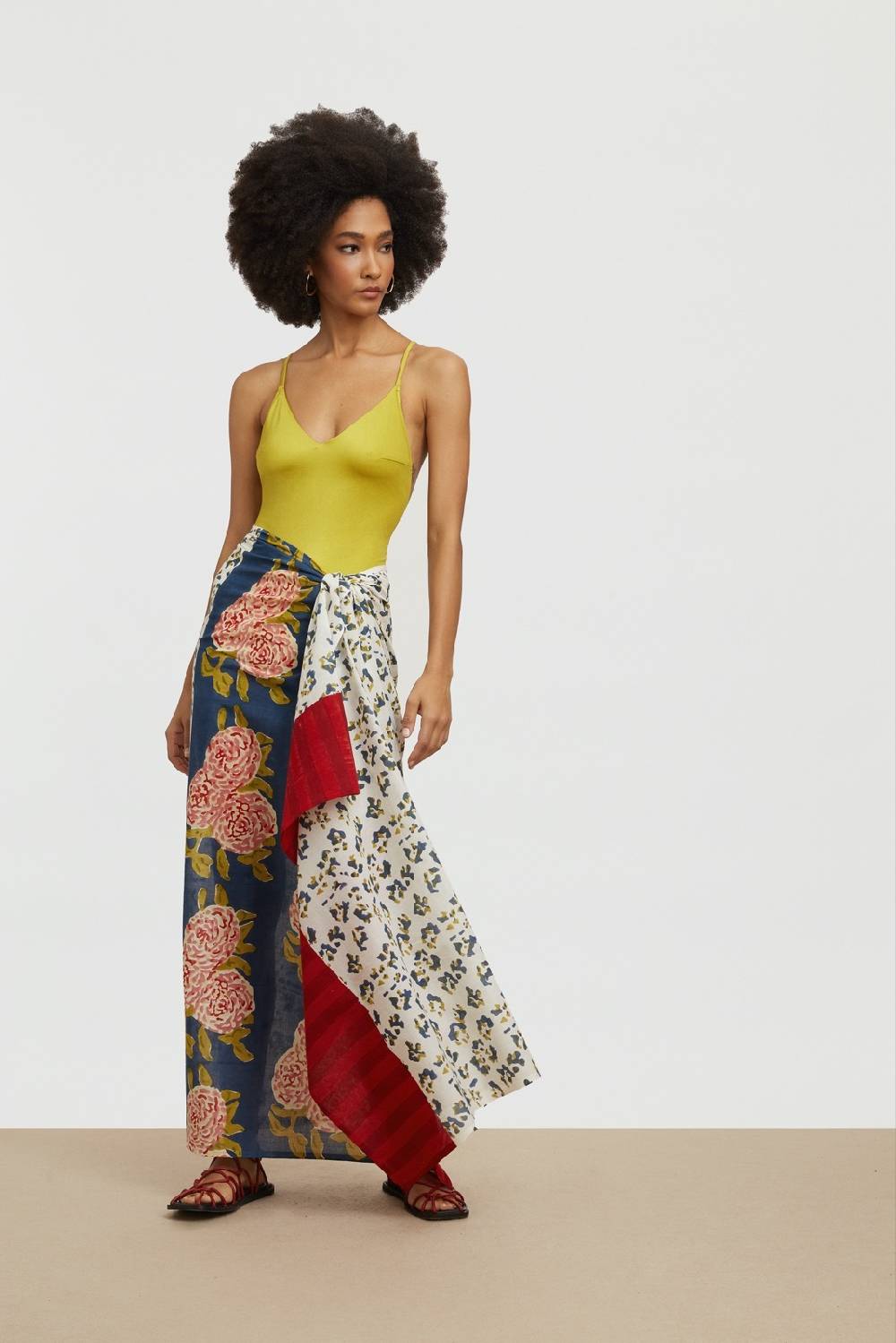 Lisa Corti pareo leopard stripes dark blue