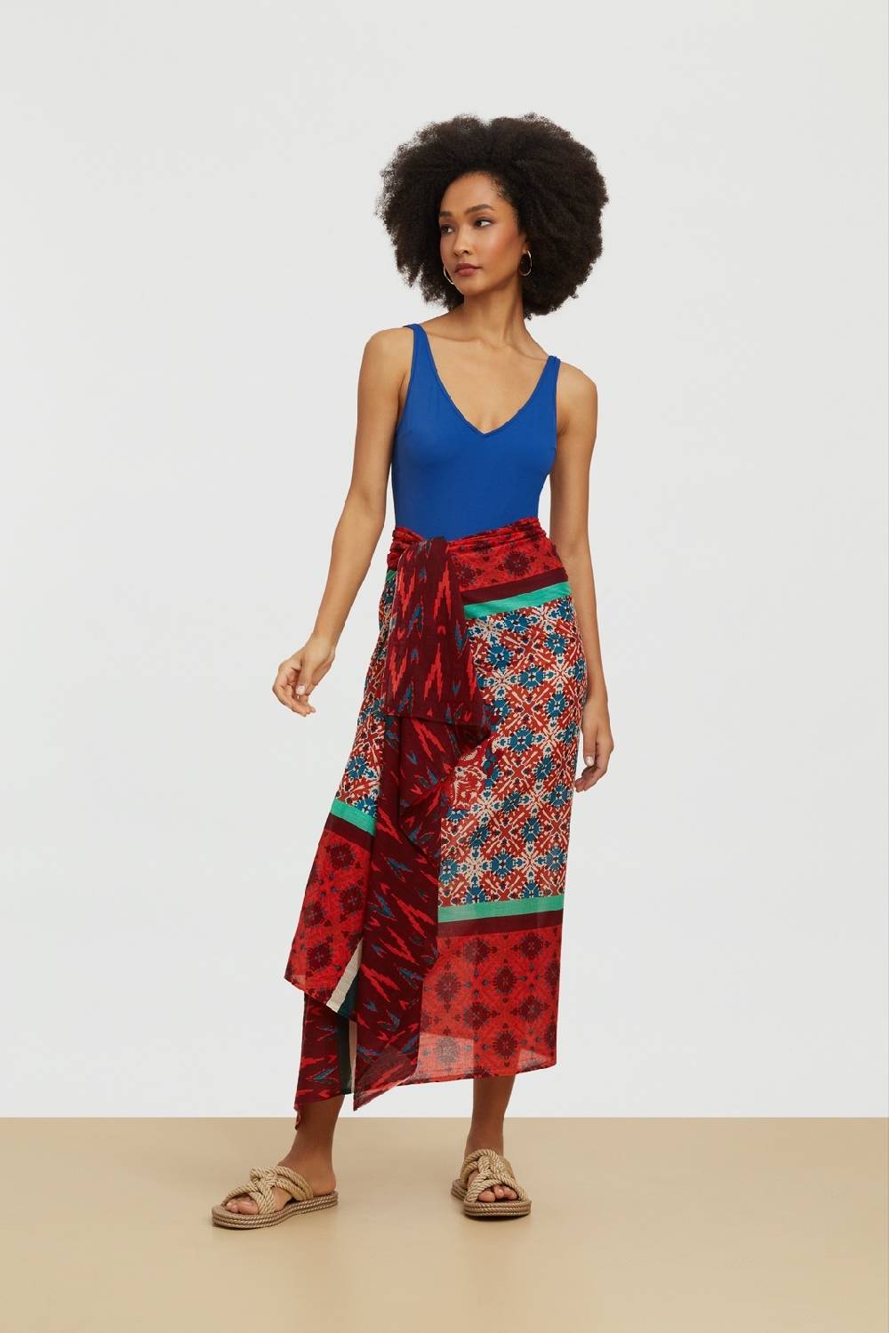 Lisa Corti Pareo Naga Garden Red