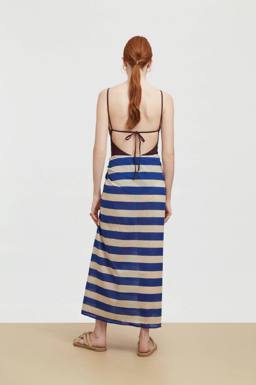 Lisa Corti Pareo Nizam Stripes Blue Natural