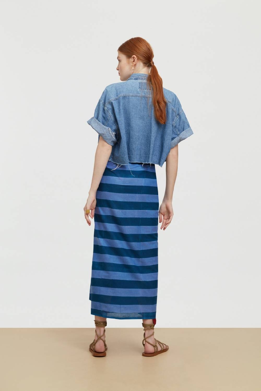 Lisa Corti Pareo Nizam Stripes Ferozi Sugar