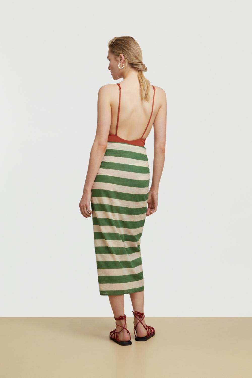 Lisa Corti Pareo Nizam Stripes Green Natural