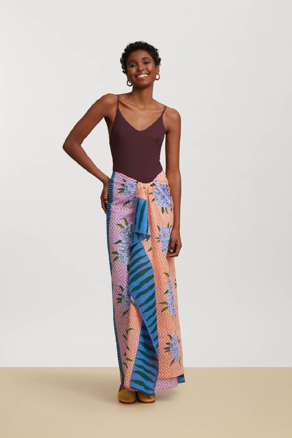 Lisa Corti pareo oleander lilac peach