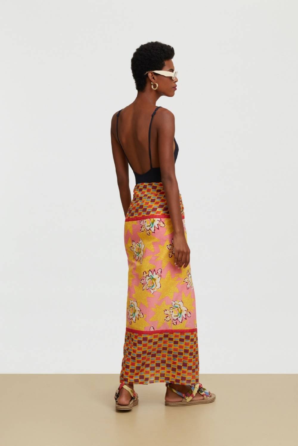 Lisa Corti Pareo Star Flower Light Pink