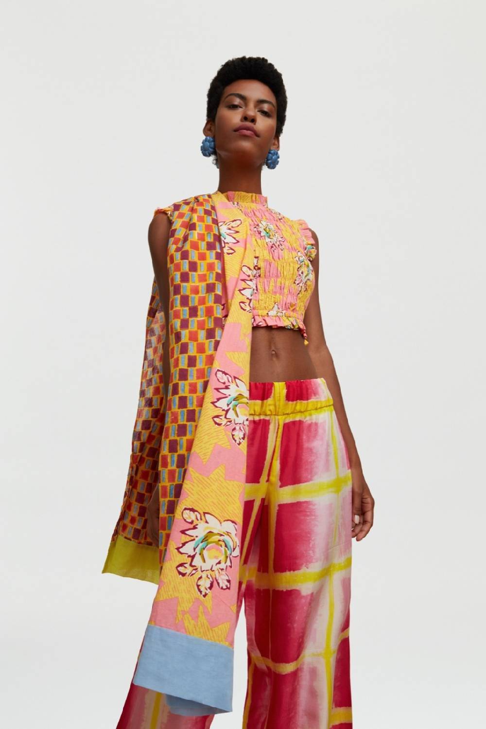 Lisa Corti Pareo Star Flower Light Pink