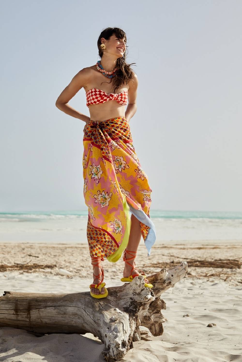 Lisa Corti Pareo Star Flower Light Pink